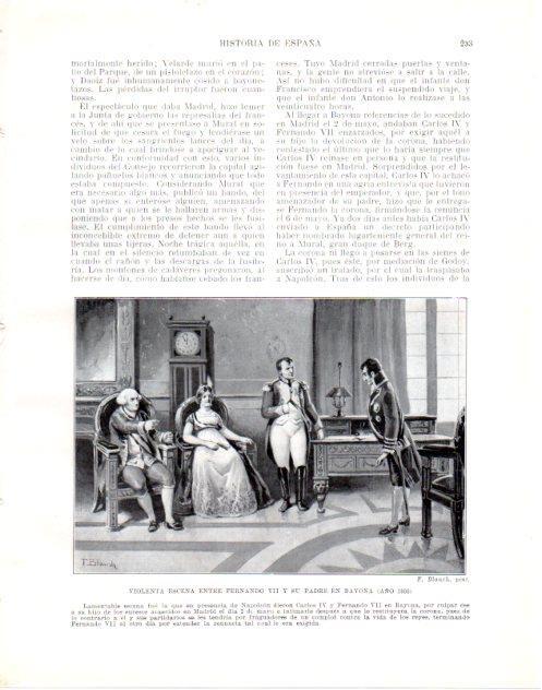 LAMINA V34044: Fernando VII y su padre en Bayona año 1808 por F. Blanch