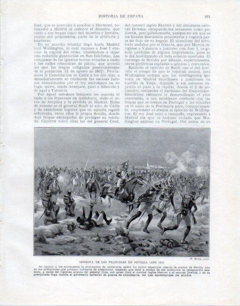 LAMINA V34056: Derrota de los franceses en Sevilla en 1812 por F. Mota