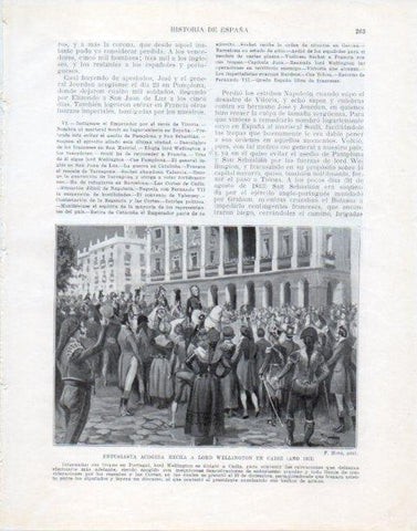 LAMINA V34057: Lord Wellington en Cadiz en 1812 por M. Mota