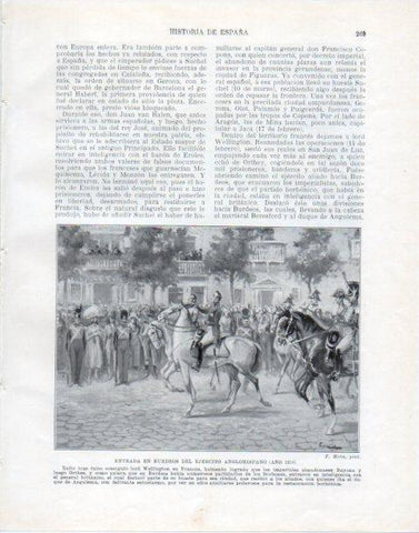 LAMINA V34059: Entrada en Burdeos del ejercito anglohispano en 1814 por F. Mota