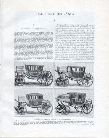 LAMINA V34060: Carrozas de gala de Crlos IV y Fernando VII