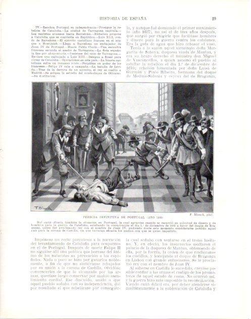 LAMINA V34042: Perdida de Portugal año 1640 por F. Blanch