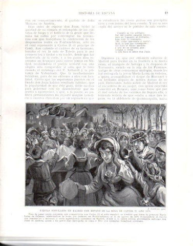 LAMINA V34041: Fiestas en Madrid por la boda de Carlos II por J. Caldere