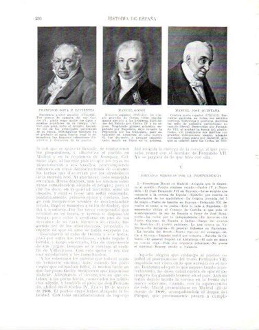 LAMINA V34021: Goya, Manuel Godoy y Manuel Jose Quintana