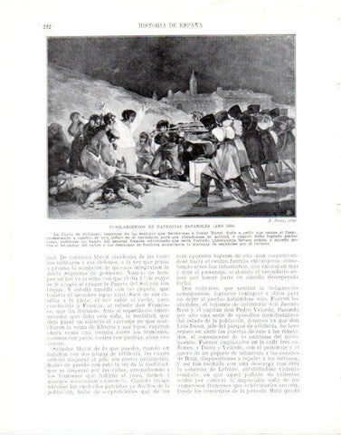 LAMINA V34022: Fusilamiento de patriotas españoles por Goya