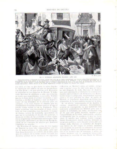 LAMINA V34032: P. Nithard abandona Madrid año 1668 por F. Mota