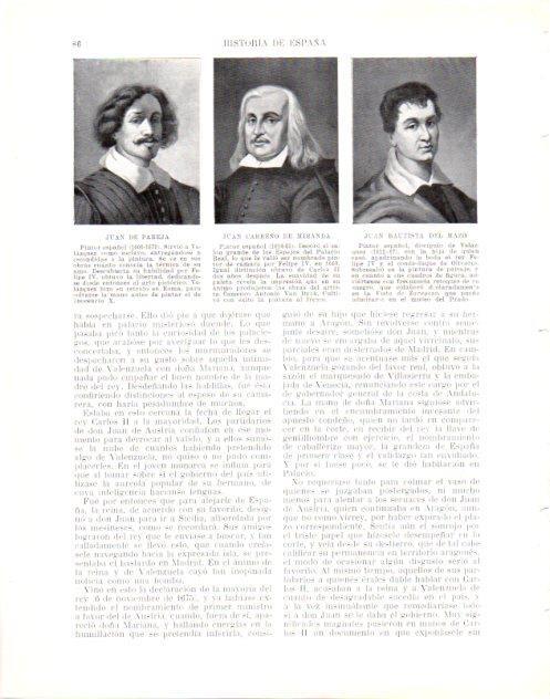 LAMINA V34039: Juan de Pareja, J. Carreño de Miranda y J. Bautista del Mazo