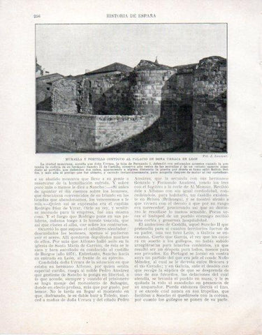 LAMINA V33509: Muralla y portico contiguo al Palacio de Doña Urraca en Leon
