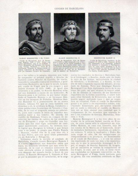 LAMINA V33512: Ramon Berenguer I El Viejo Ramon Berenguer II y Ramon Berenguer II