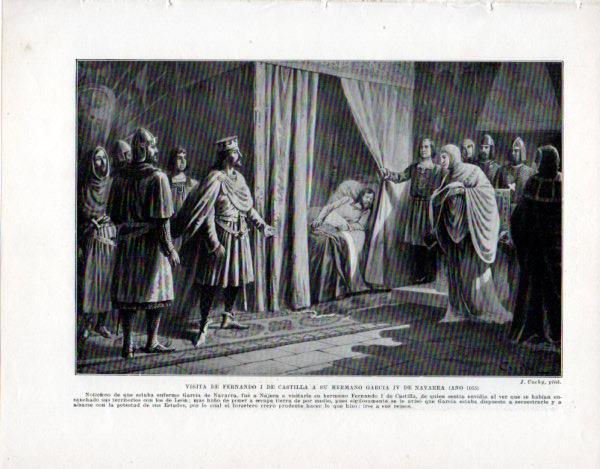 LAMINA V33517: Visita de Fernando I de Castilla a Garcia IV de Navarra por J. Cuchy