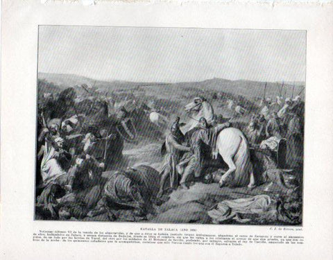 LAMINA V33518: Batalla de Zalaca por C. J. de Rivera