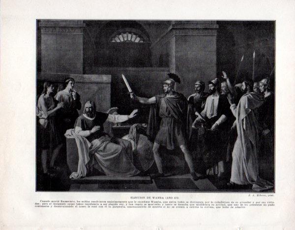 LAMINA V33523: Eleccion de Wamba por J. A. Ribera