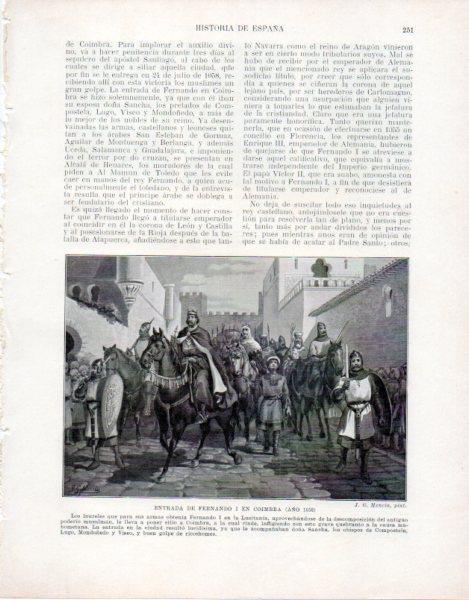 LAMINA V33507: Entrada de Fernando I en Coimbra por J. G. Mencia