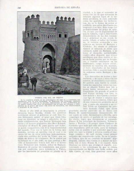 LAMINA V33505: Puerta del Sol en Toledo