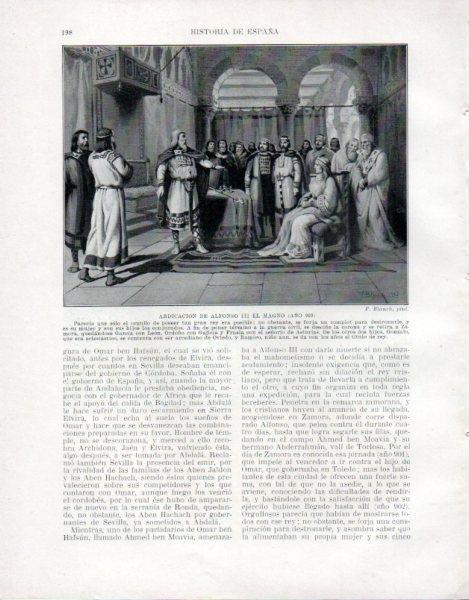 LAMINA V33486: Abdicacion de Alfonso III el Magno por F. Blanch