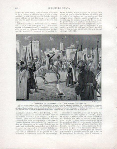 LAMINA V33487: Llamamiento de Abderrahman III a los musulmanes por F. Mota
