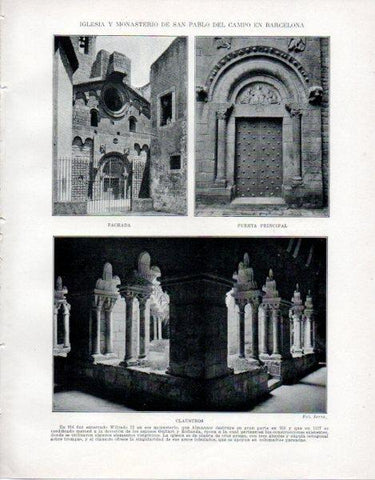 LAMINA V33488: Iglesia y Monasterio de San Pablo del Campo en Barcelona