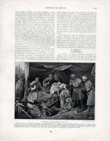 LAMINA V33498: Muerte de Almanzor por J. G. Mencia