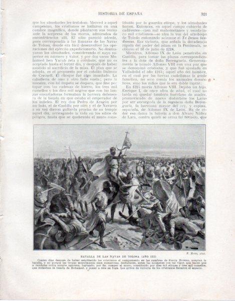 LAMINA V33558: Batalla de las Navas de Tolosa por F. Mota
