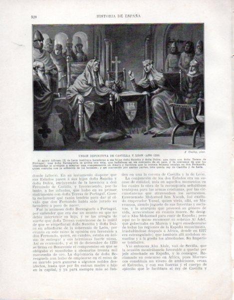 LAMINA V33561: Union de Castilla y Leon por J. Cuchy