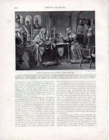 LAMINA V33561: Union de Castilla y Leon por J. Cuchy