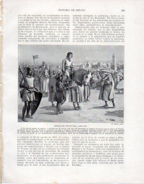 LAMINA V33565: Rendicion de Sevilla por F. Mota