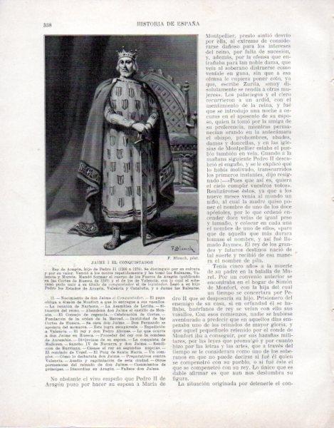 LAMINA V33566: Jaime I El Conquistador por F. Blanch