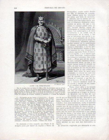 LAMINA V33566: Jaime I El Conquistador por F. Blanch