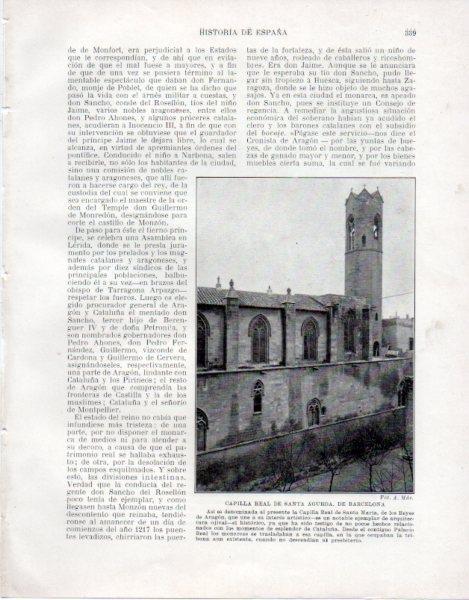 LAMINA V33567: Capilla Real de Santa Agueda en Barcelona
