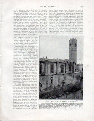LAMINA V33567: Capilla Real de Santa Agueda en Barcelona