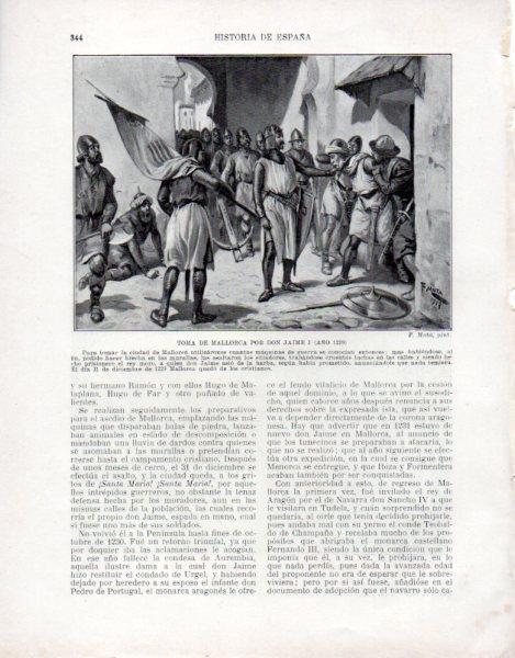 LAMINA V33569: Toma de Mallorca por Don Jaime I por J. Mota
