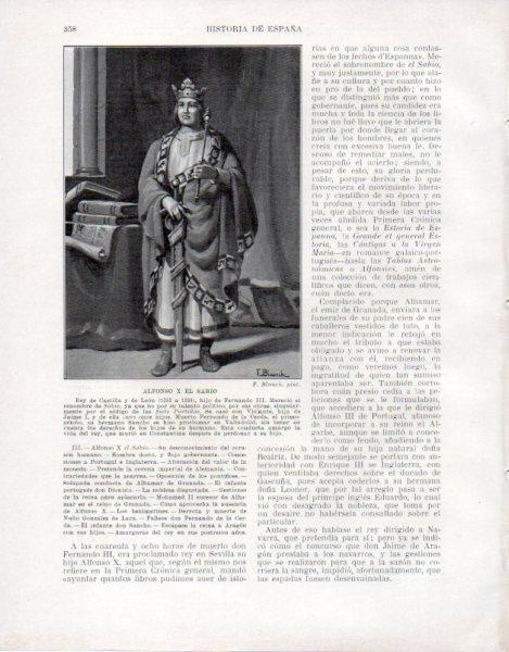 LAMINA V33575: Alfonso X El Sabio por F. Blanch