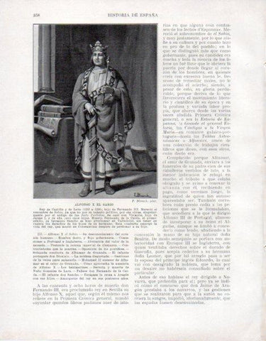 LAMINA V33575: Alfonso X El Sabio por F. Blanch