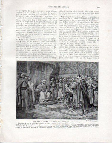LAMINA V33577: Mohamed II recibe la cabeza del conde de Lara por J. G. Mencia