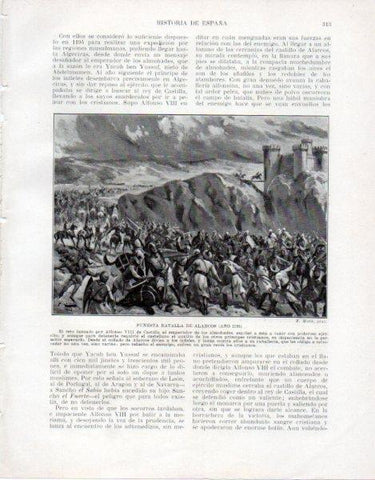 LAMINA V33554: Batalla de Alarcos por F. Mota