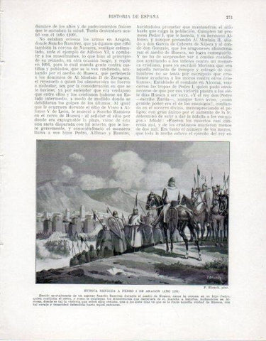 LAMINA V33535: Huesca rendida a Pedro I de Aragon por F. Blanch