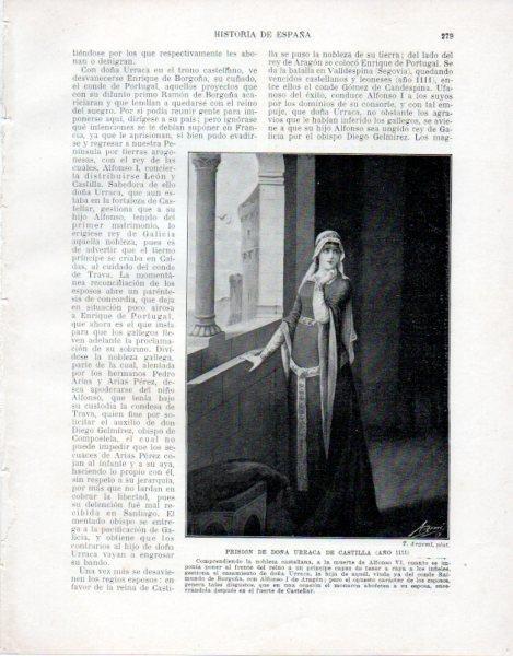 LAMINA V33538: Prision de Doña Urraca de Castilla por T. Argemi