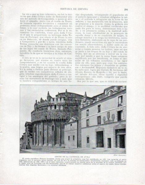 LAMINA V33539: Abside de la Catedral de Avila