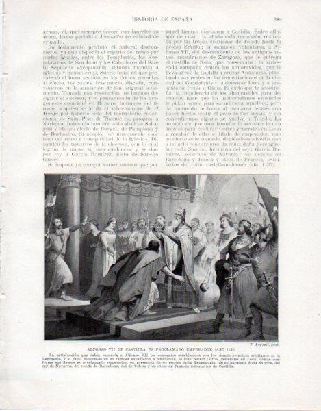 LAMINA V33543: Alfonso VII de Castilla es proclamado Emperador por T. Argemi