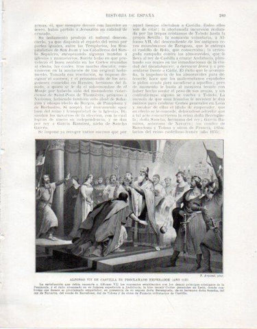 LAMINA V33543: Alfonso VII de Castilla es proclamado Emperador por T. Argemi