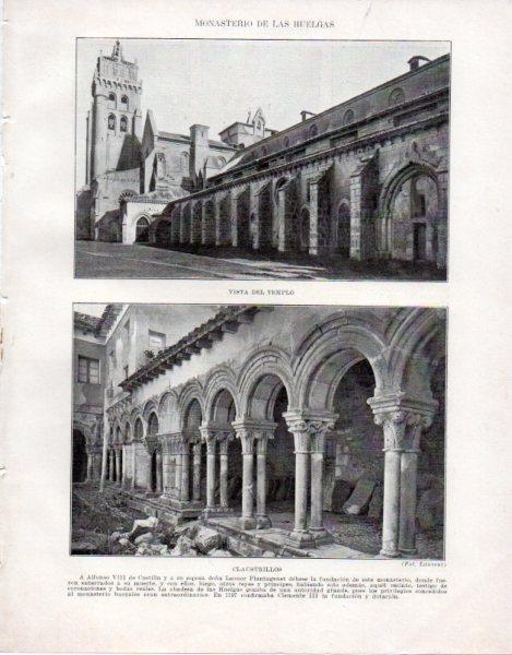 LAMINA V33552: Vista y claustrillos del Monasterio de las Huelgas