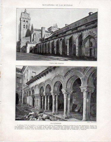 LAMINA V33552: Vista y claustrillos del Monasterio de las Huelgas
