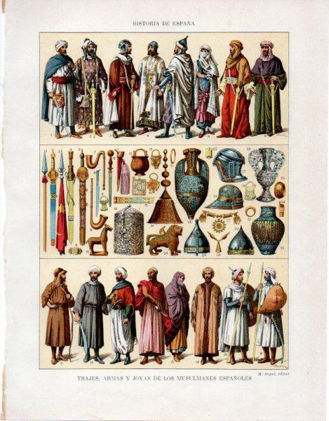 LAMINA V33481: Trajes armas y joyas de los musulmanes españoles