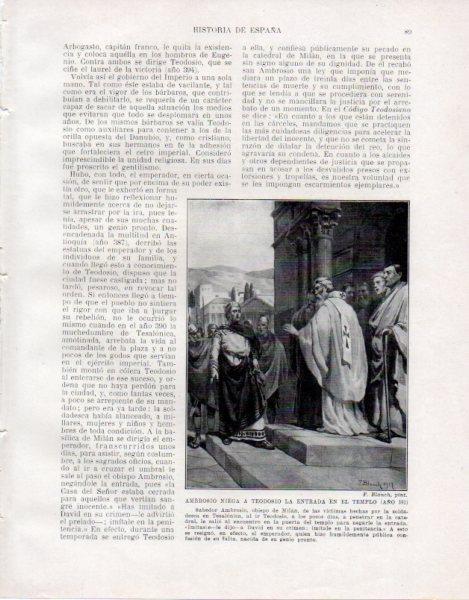 LAMINA V33420: Ambrosio niega a Teodosio la entrada en el templo por F. Blanch