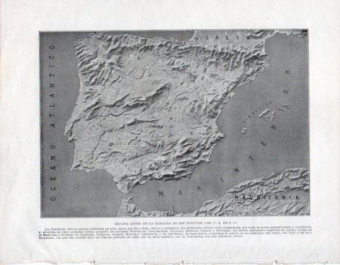 LAMINA V33423: Mapa de España antes de la llegada de los Fenicios