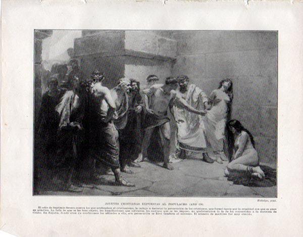 LAMINA V33429: Jovenes cristianas expuestas al populacho año 194 por Hidalgo