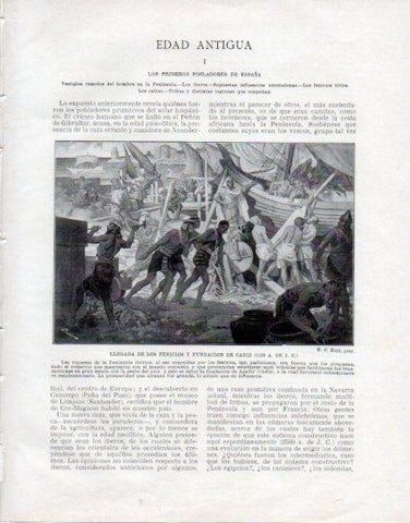 LAMINA V33389: Llegada de los Fenicios y fundacion de Cadiz por M. C. Espi
