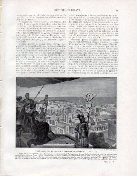 LAMINA V33409: Tarragona declarada provincia imperial  por J. G. Mencia