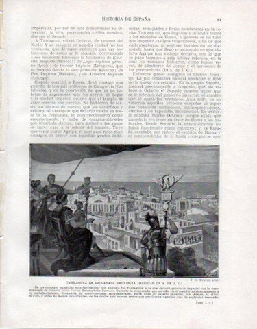 LAMINA V33409: Tarragona declarada provincia imperial  por J. G. Mencia