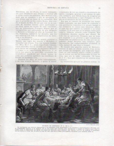 LAMINA V33407: Muerte de Sertorio por J. G. Mencia